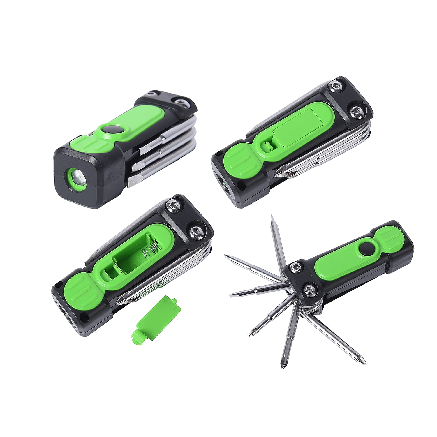 2 Piece Set - LED Light and 7-in-1 Multi Tool - Green
