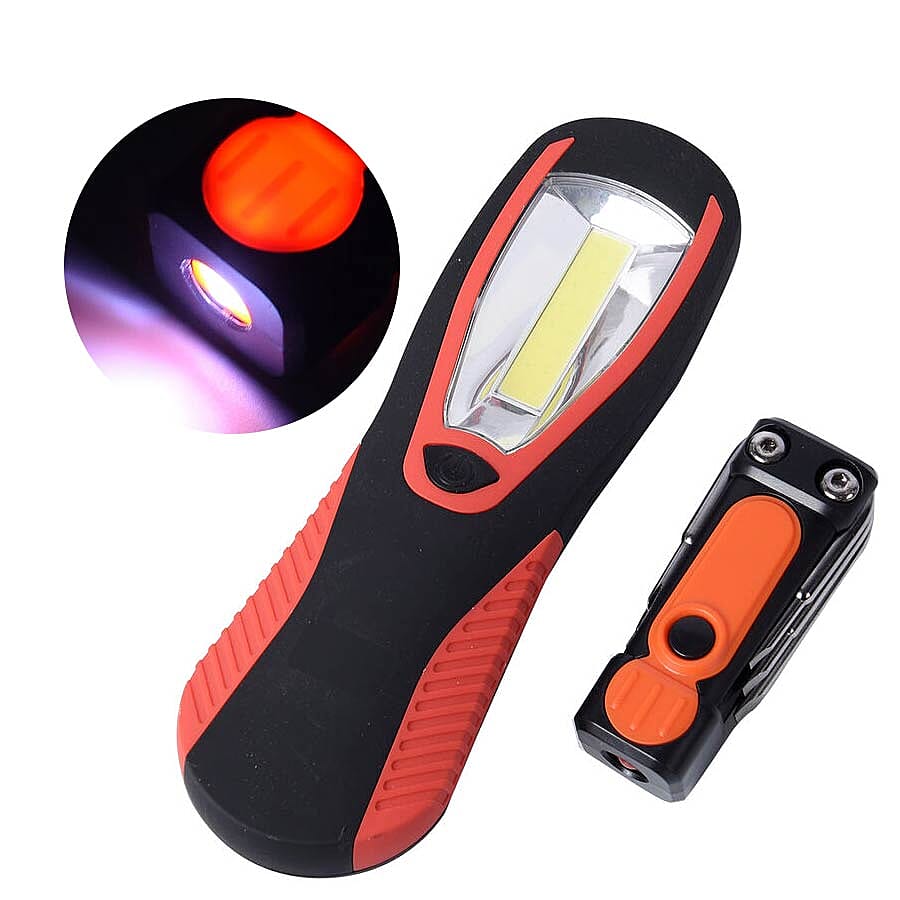 2 Piece Set - LED Light and 7-in-1 Multi Tool - Red