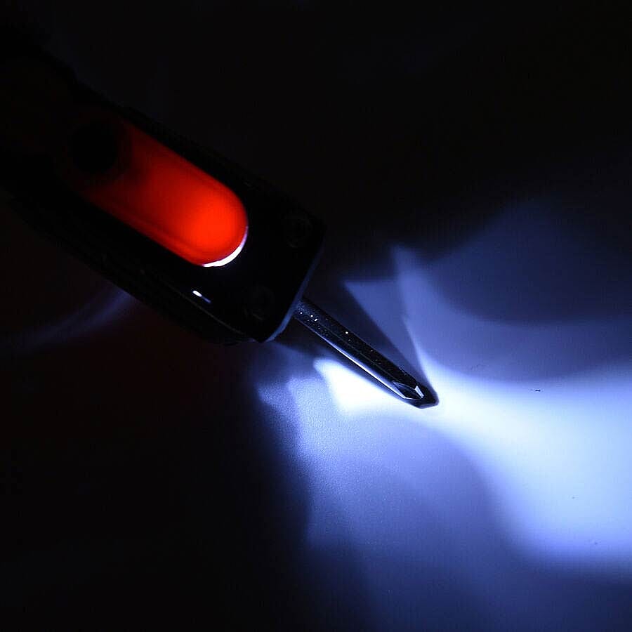 2 Piece Set - LED Light and 7-in-1 Multi Tool - Red