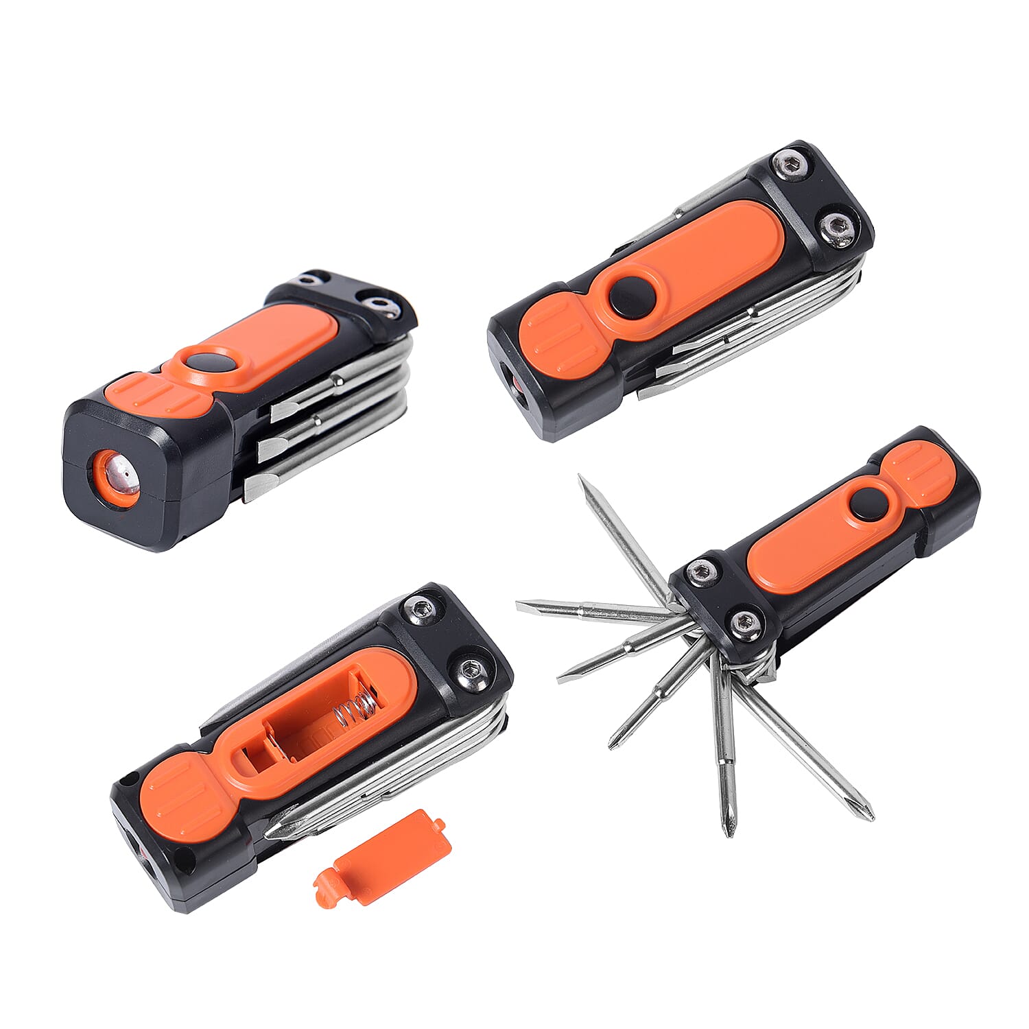 2 Piece Set - LED Light and 7-in-1 Multi Tool - Red