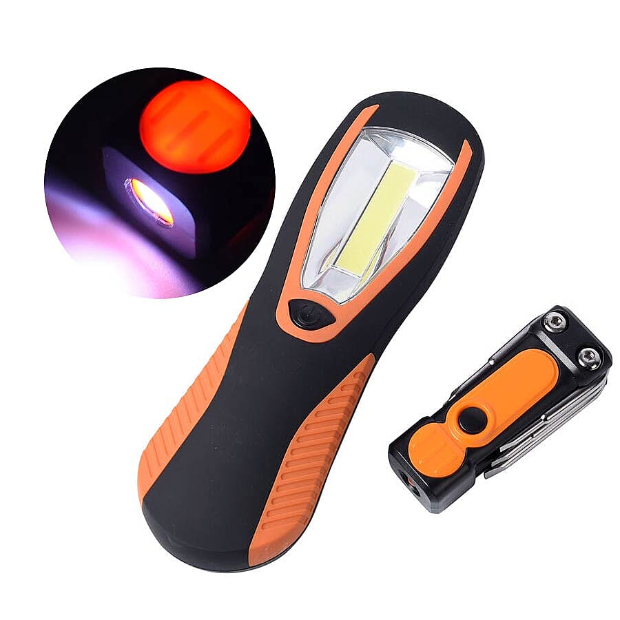 2 Piece Set - LED Light and 7-in-1 Multi Tool - Orange