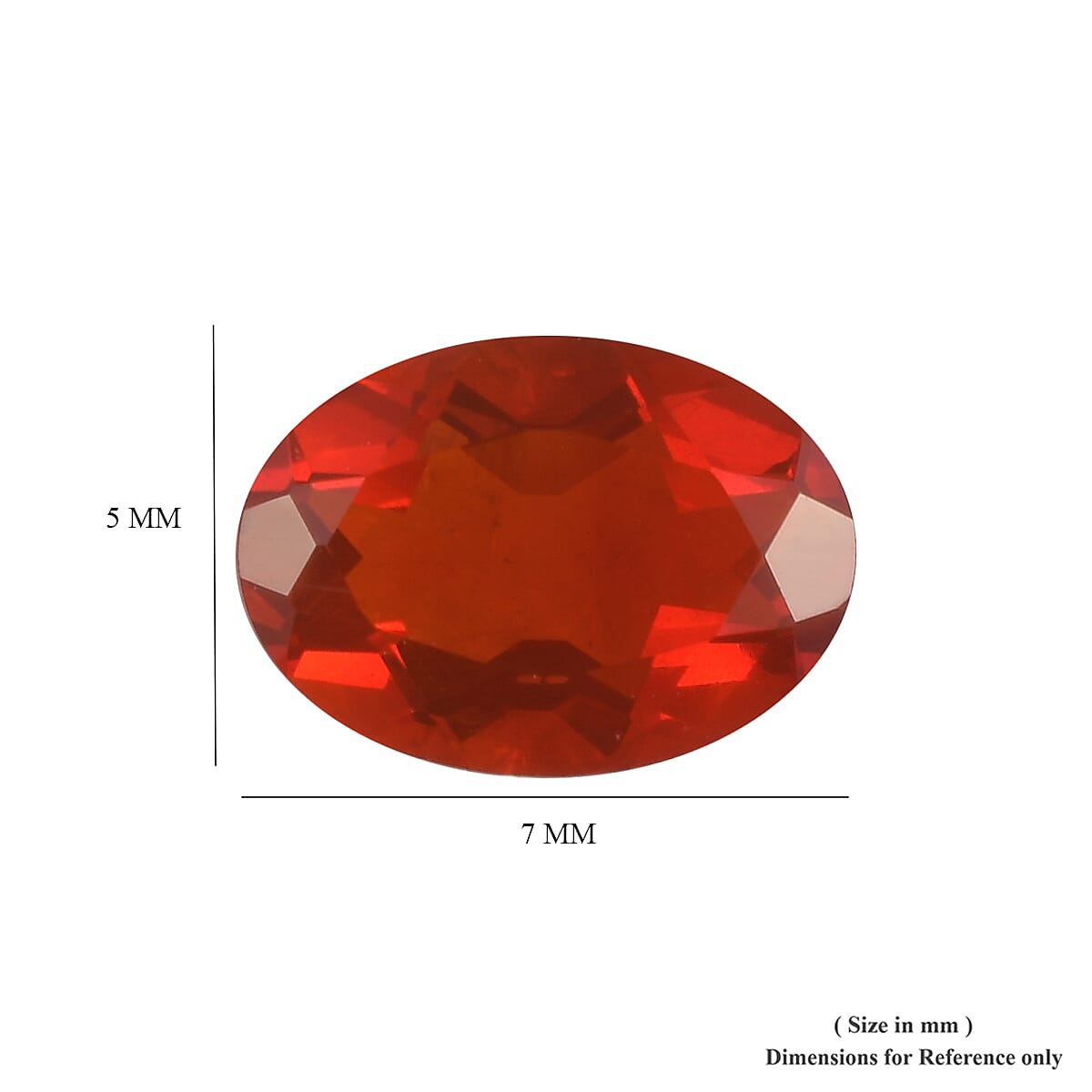 AAAAA Fire Opal Oval 7.00x5.04x3.37 Faceted 0.43 Cts