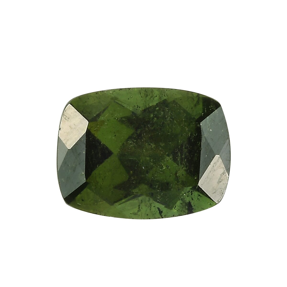 AAA Green Tourmaline Cushion 8x6 Faceted 1.63 Cts