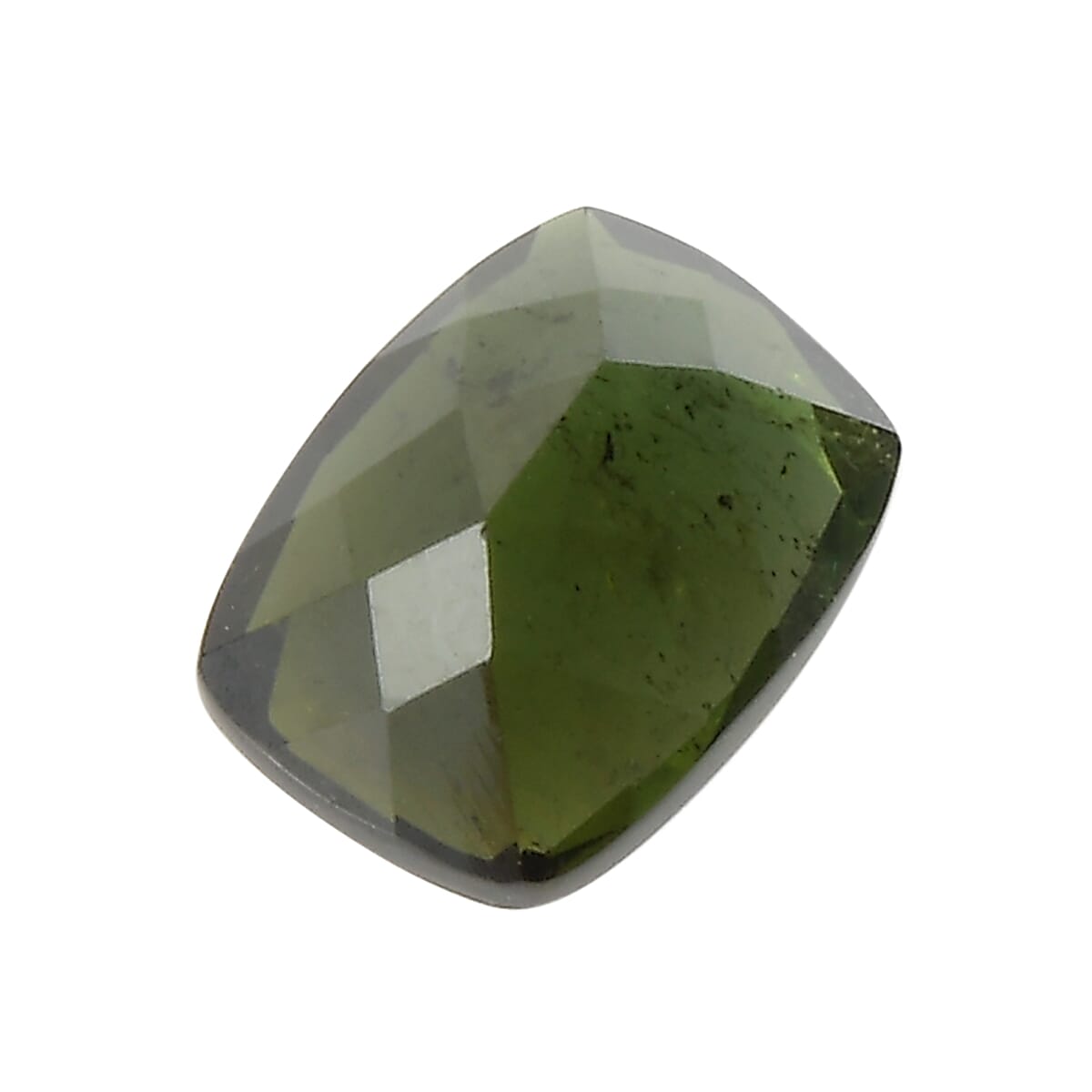 AAA Green Tourmaline Cushion 8x6 Faceted 1.63 Cts