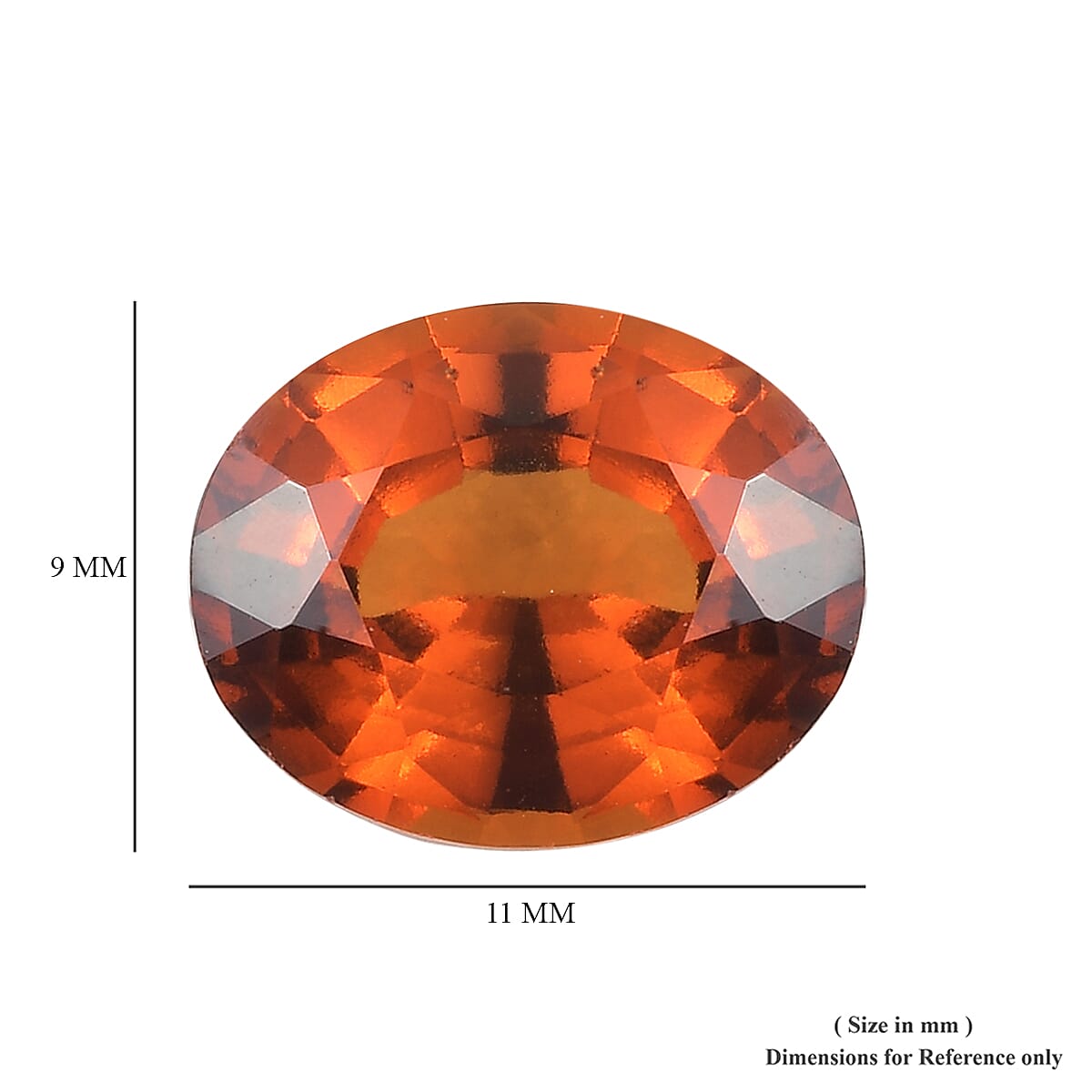 AAA Hessonite Garnet Oval 11x9 Faceted 4.37 Cts