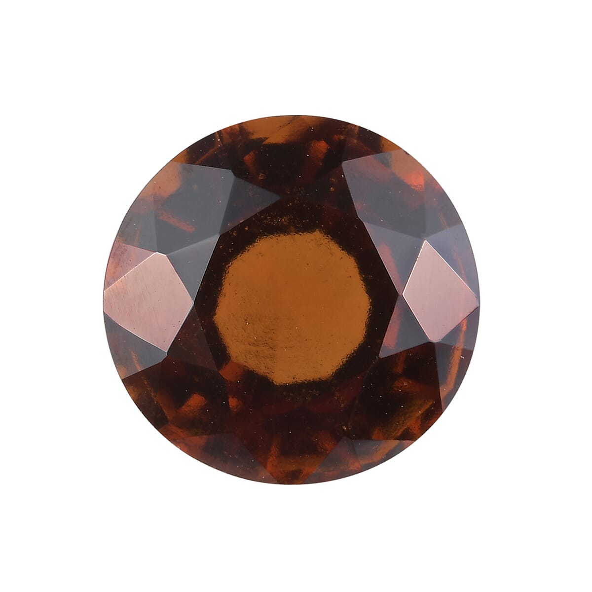 AAA Hessonite Garnet Round 8.89x6.25 Faceted 3.40 Cts