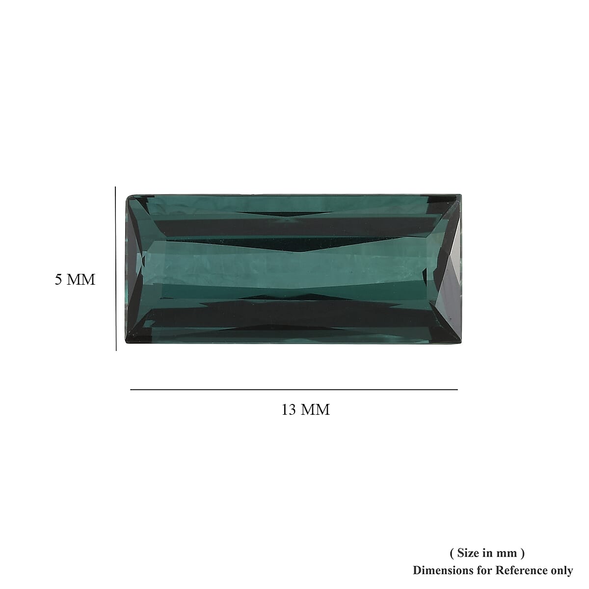 AAA Indicolite Baguette Free 11.80x5.5 Faceted 2.18 Cts