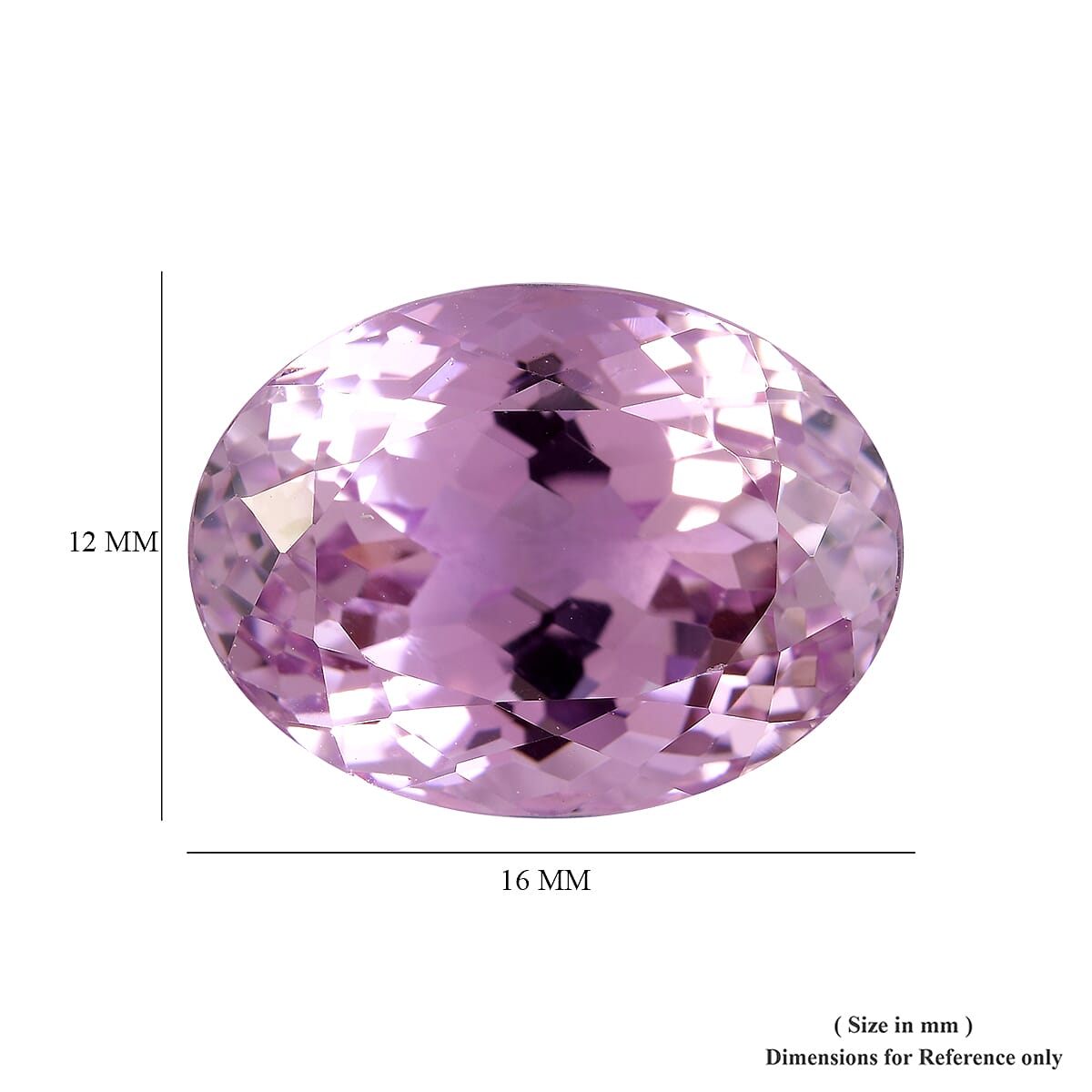 AAA Kunzite Oval 16x12 Faceted 10.66 Cts