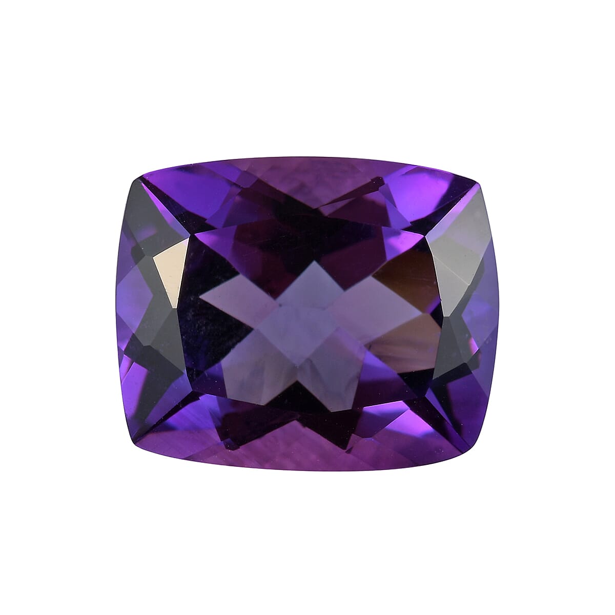 AAA Mashamba Amethyst Cushion 10.99x8.88x5.45 Faceted 3.30 Cts