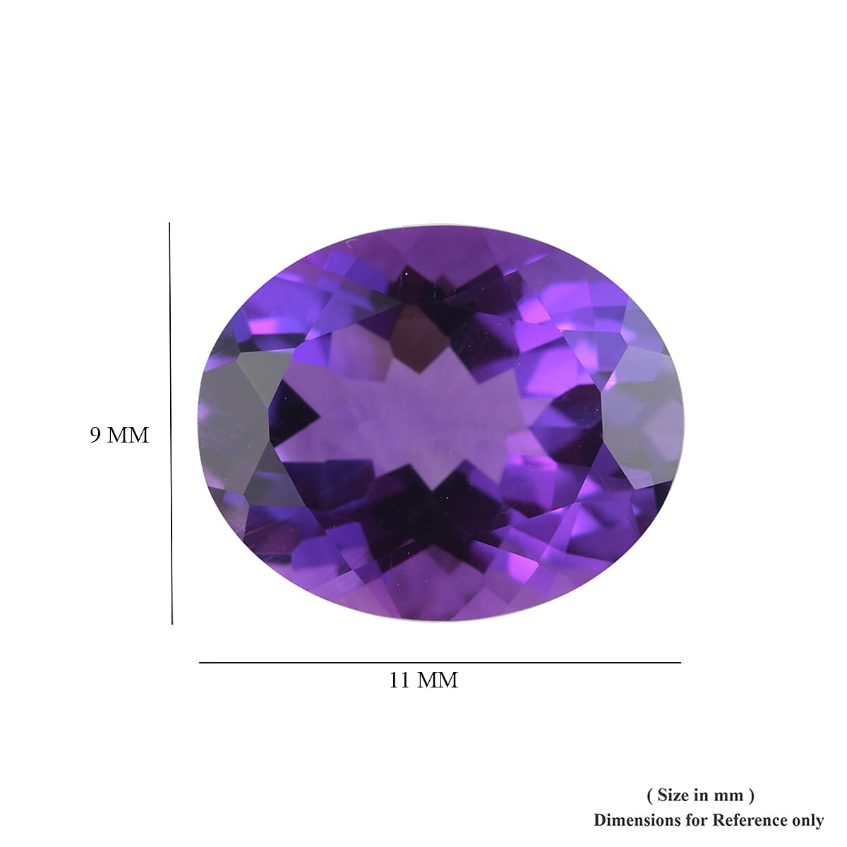 AAA Mashamba Amethyst Oval 11.15x9.16x5.93 Faceted 3.12 Cts