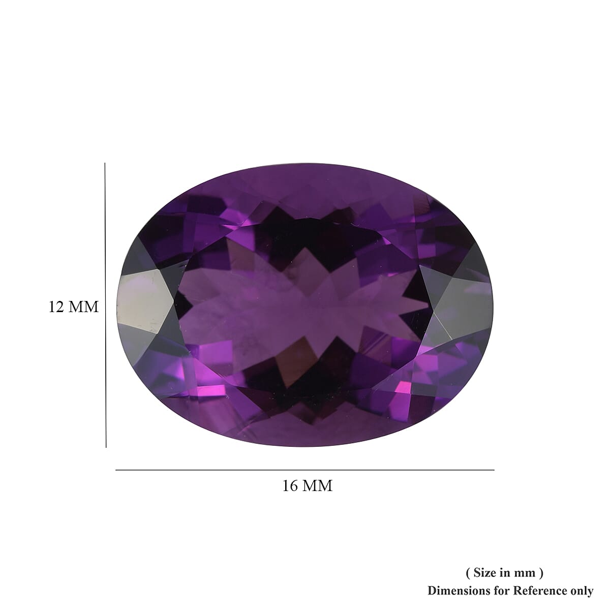 AAA Mashamba Amethyst Oval 16.09x11.95x7.26 Faceted 8.00 Cts