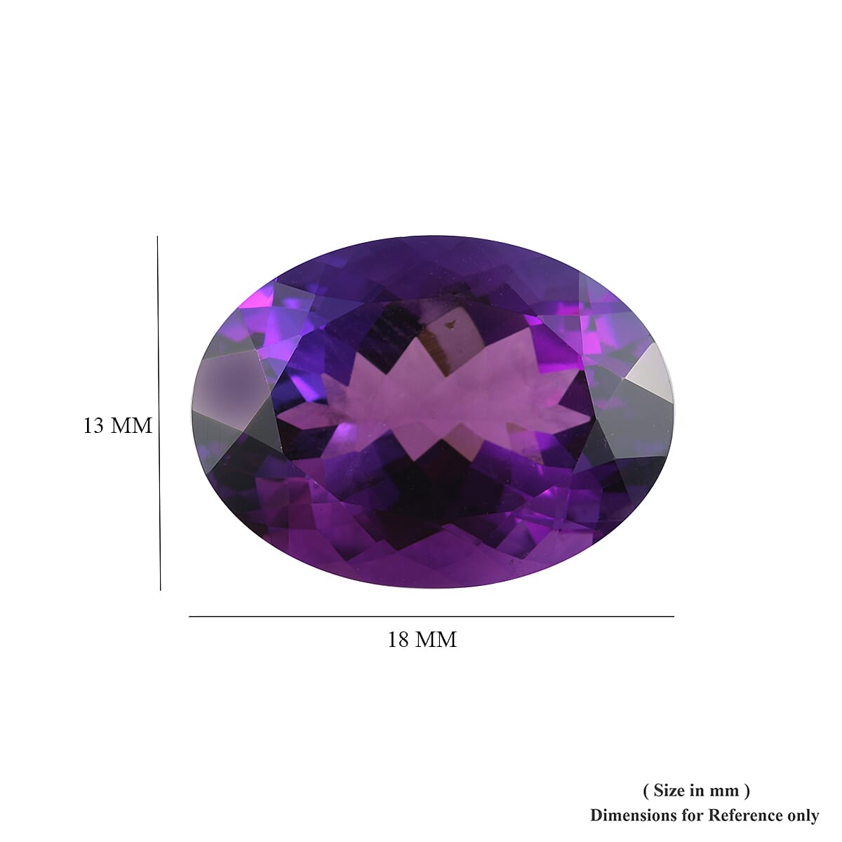 AAA Mashamba Amethyst Oval 17.89x13.13x9.11 Faceted 11.10 Cts