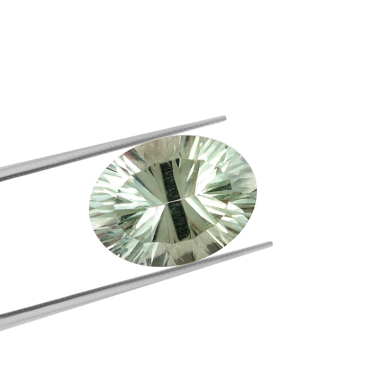 AAA Prasiolite Oval 15.93x12.05x8.53 Concave 8.40 Cts