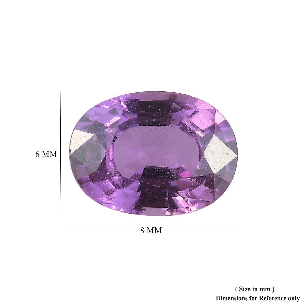 AAA Purple Sapphire Oval 8x6 Faceted 1.44 Cts