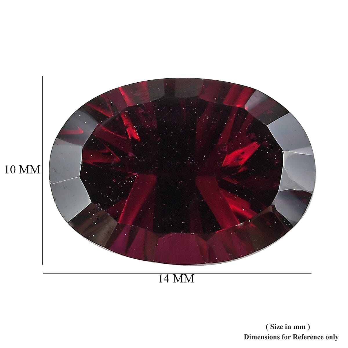 AA Rhodolite Garnet Oval 14x10 Concave 6.61 Cts