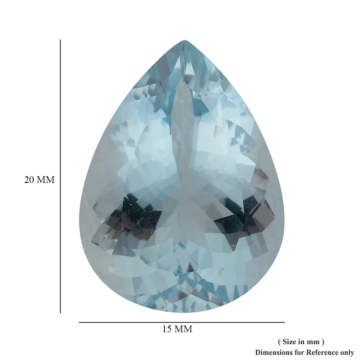 AAA Aquamarine Pear 20x15 Faceted 13.92 Cts