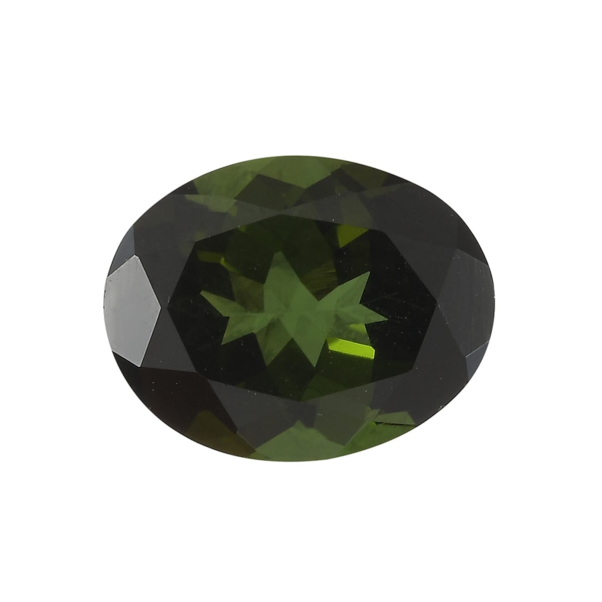 AAAA Green Tourmaline Oval 10x8 Faceted 3.08 Cts