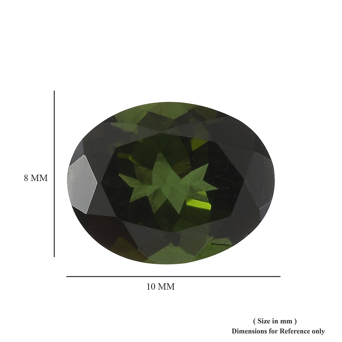 AAAA Green Tourmaline Oval 10x8 Faceted 3.08 Cts