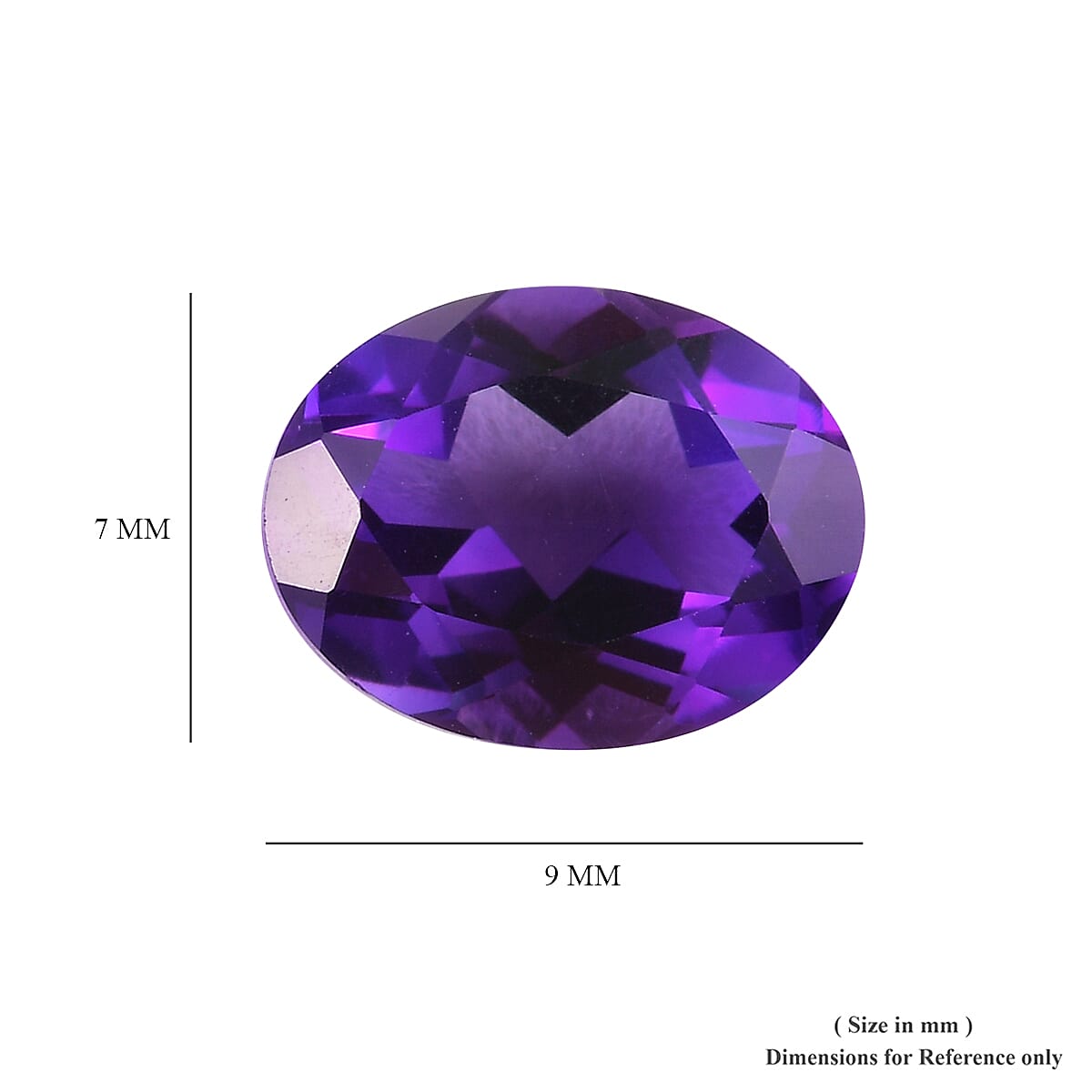 AA Uruguay Amethyst Oval 8.93x7.10x4.68 Faceted 1.53 Cts