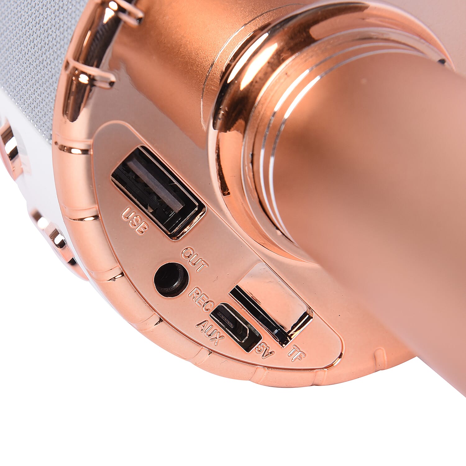 TV Special - Wireless Rechargable Karaoke Microphone with Bluetooth Speaker (Size 23 Cm) - Rose Gold