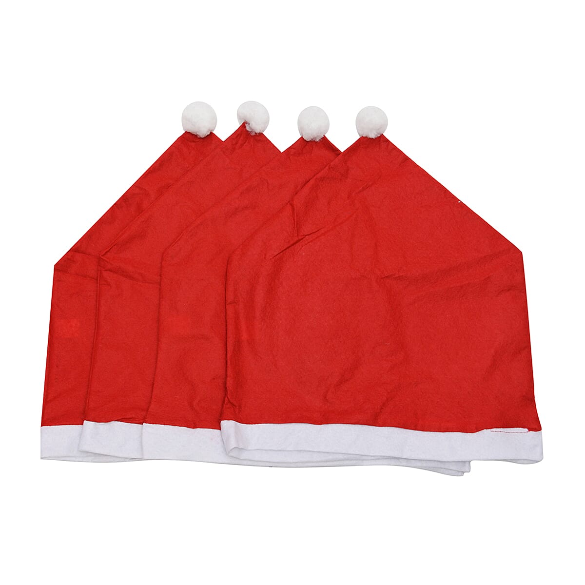 Set of 4 - Christmas Hat Chair Covers (Size 60x50cm)