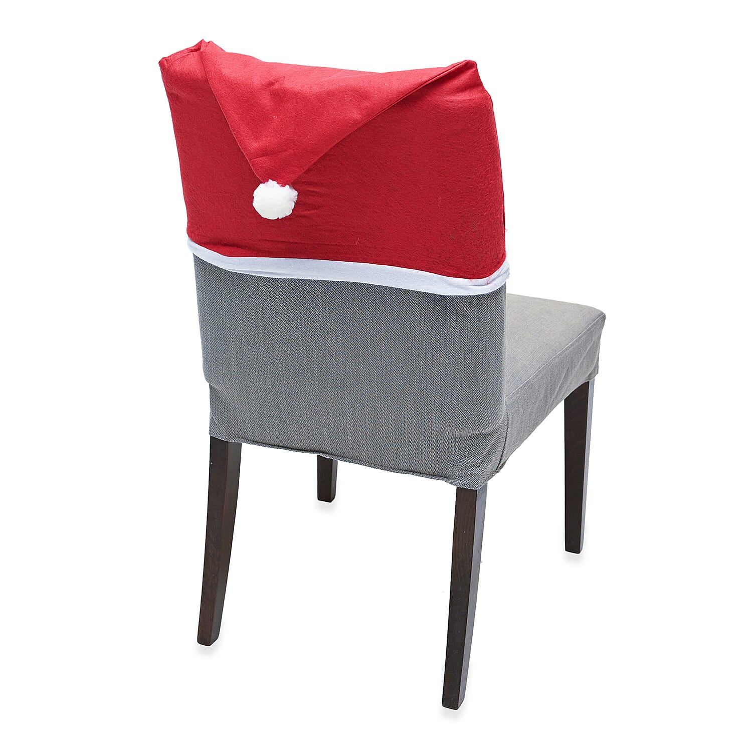Set of 4 - Christmas Hat Chair Covers (Size 60x50cm)