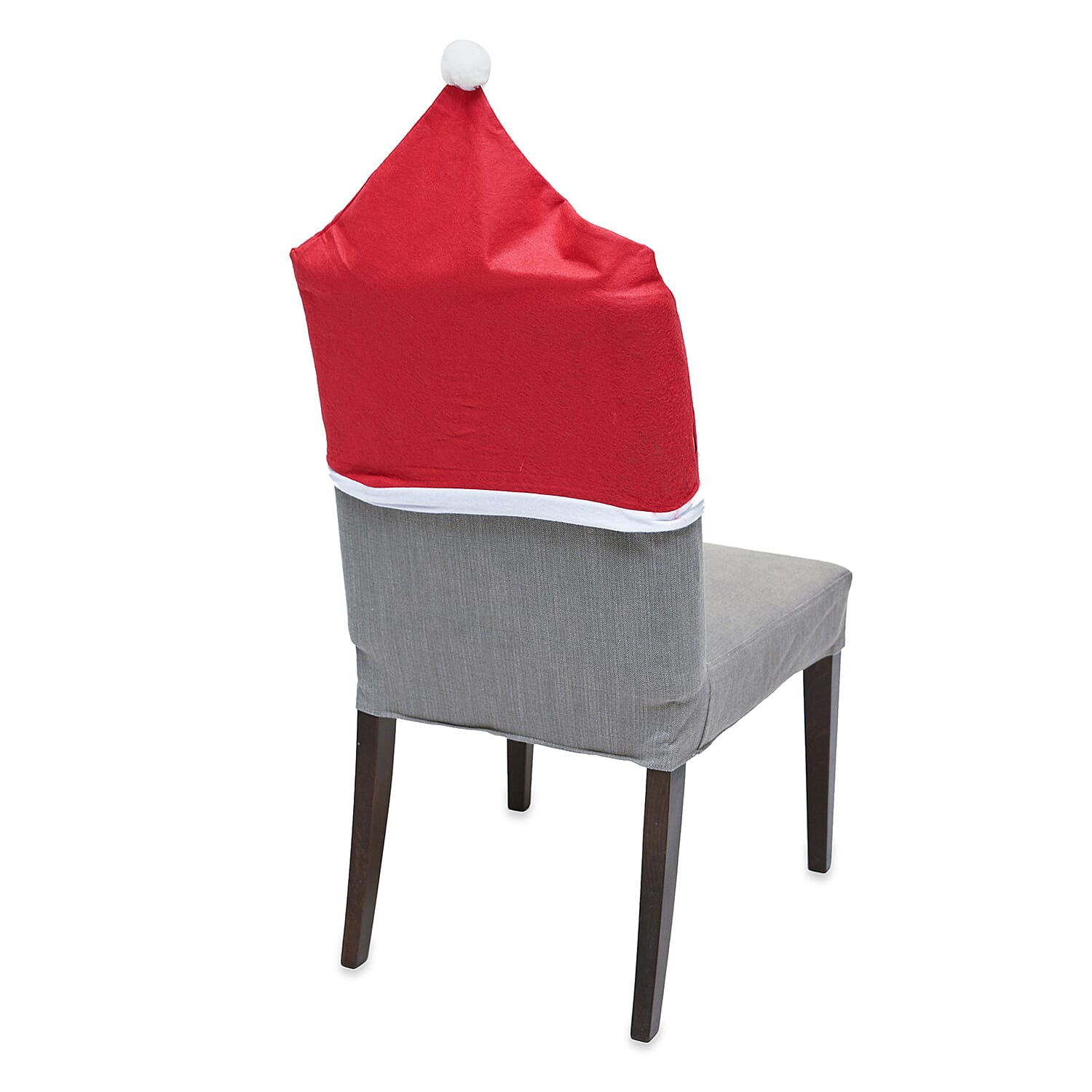 Set of 4 - Christmas Hat Chair Covers (Size 60x50cm)