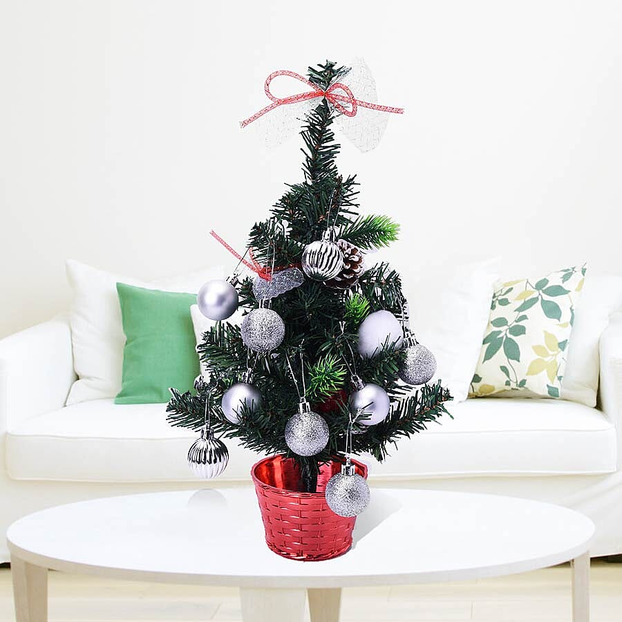 Tree Decoration Ball Set (24 Pcs) - Silver