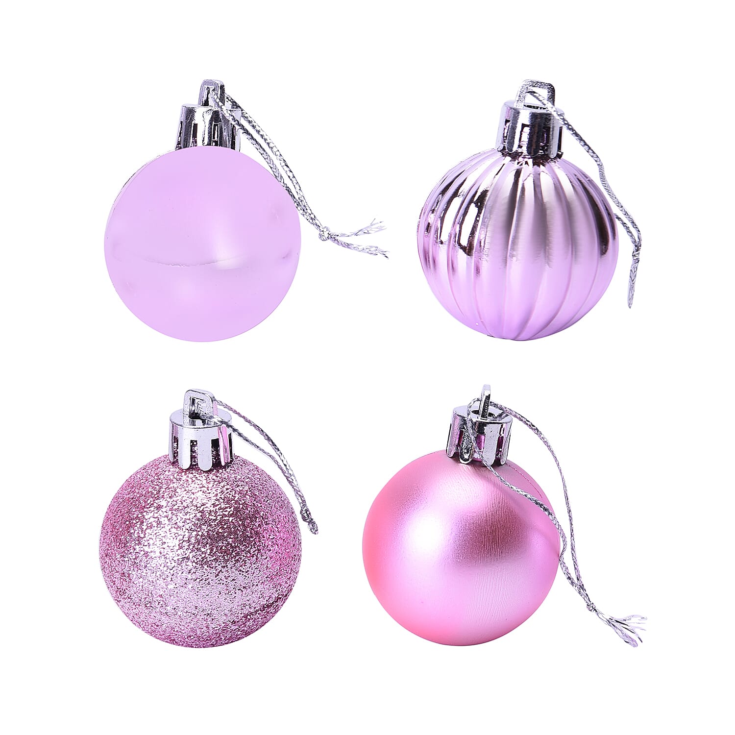 Christmas Tree Decoration Ball Set (24 Pcs) - Purple
