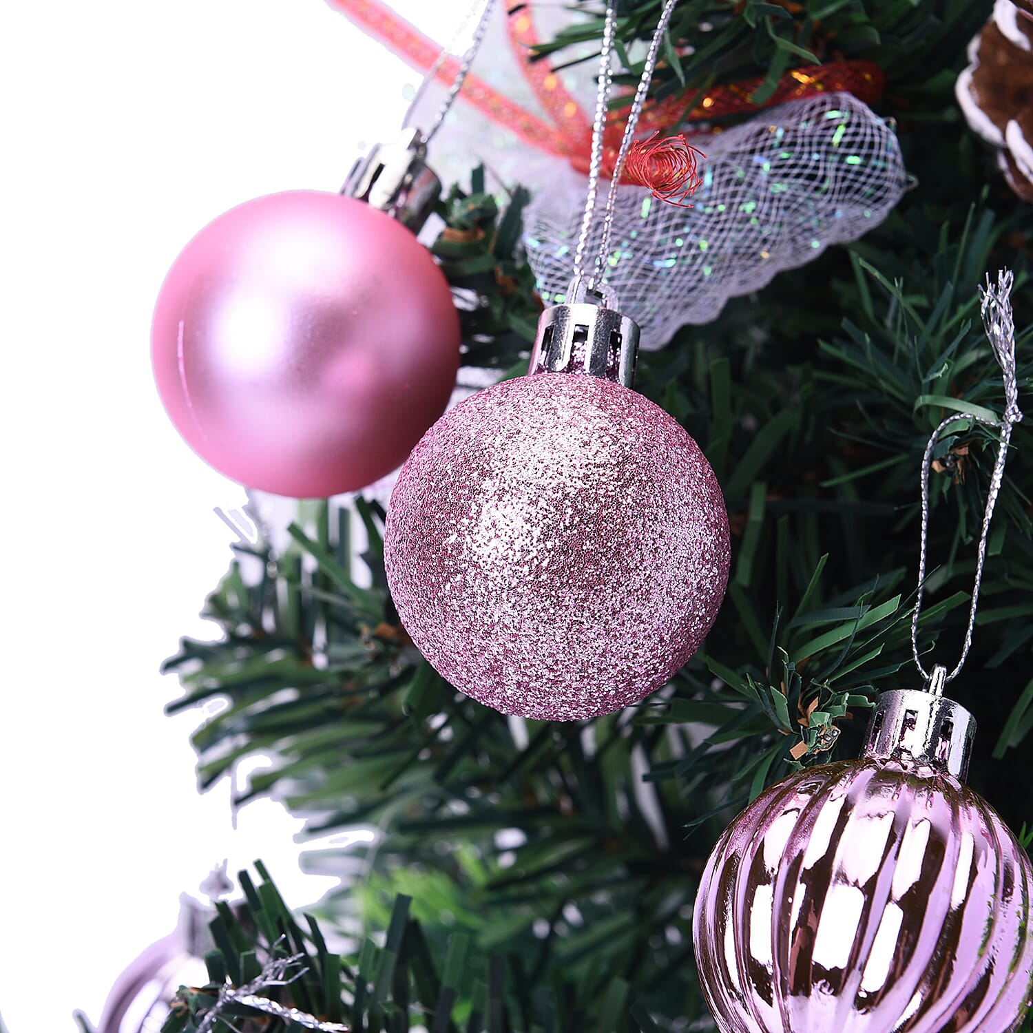 Christmas Tree Decoration Ball Set (24 Pcs) - Purple