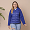 Winter Puffer Jacket with Hoodie in Blue