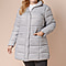 Winter Puffer Jacket with Zipper Closure- Light Grey