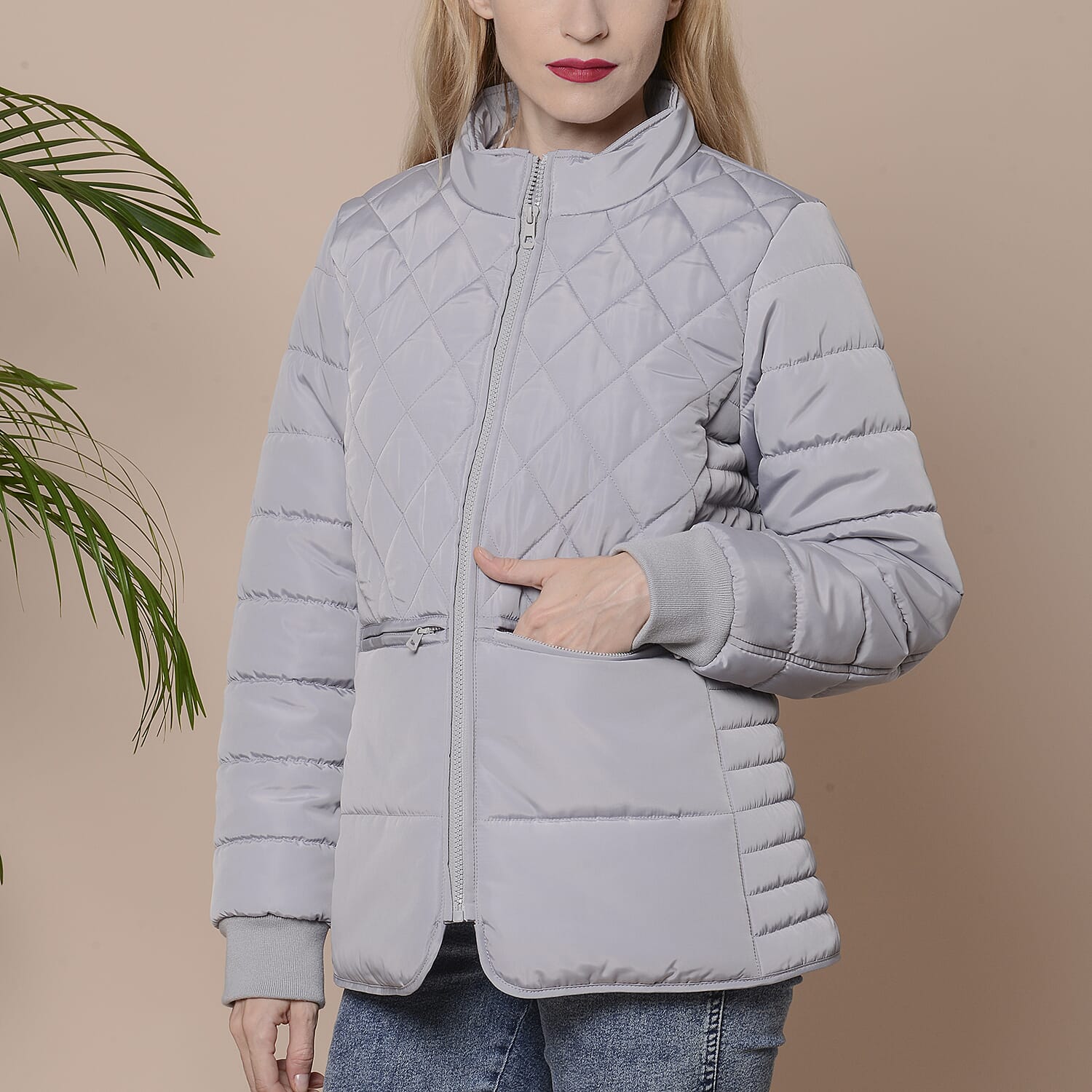 Winter Quilted Jacket with Removeable Faux Fur Neckline (Size: XL, 22-24)