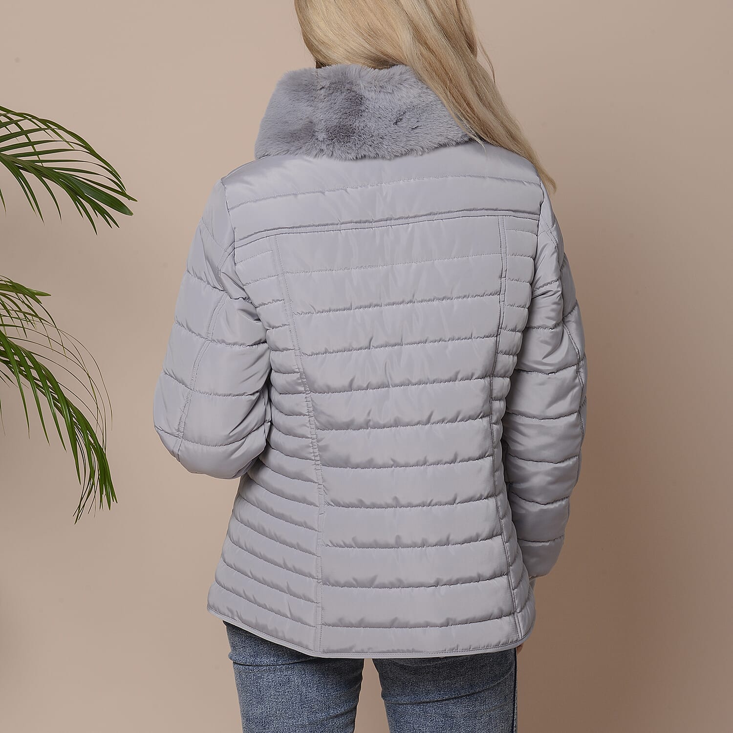 Winter Quilted Jacket with Removeable Faux Fur Neckline (Size: XL, 22-24)