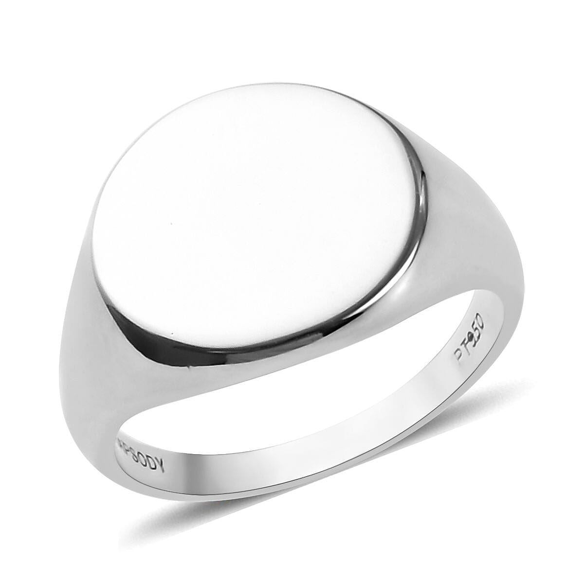 Signature Collection 950 Platinum Signet Ring, Platinum wt 5.25 Gms