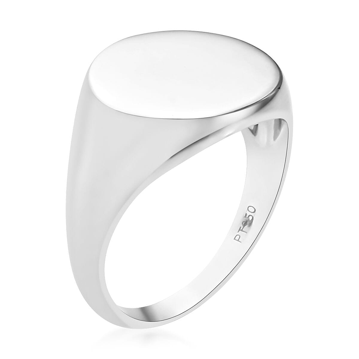 Signature Collection 950 Platinum Signet Ring, Platinum wt 5.25 Gms