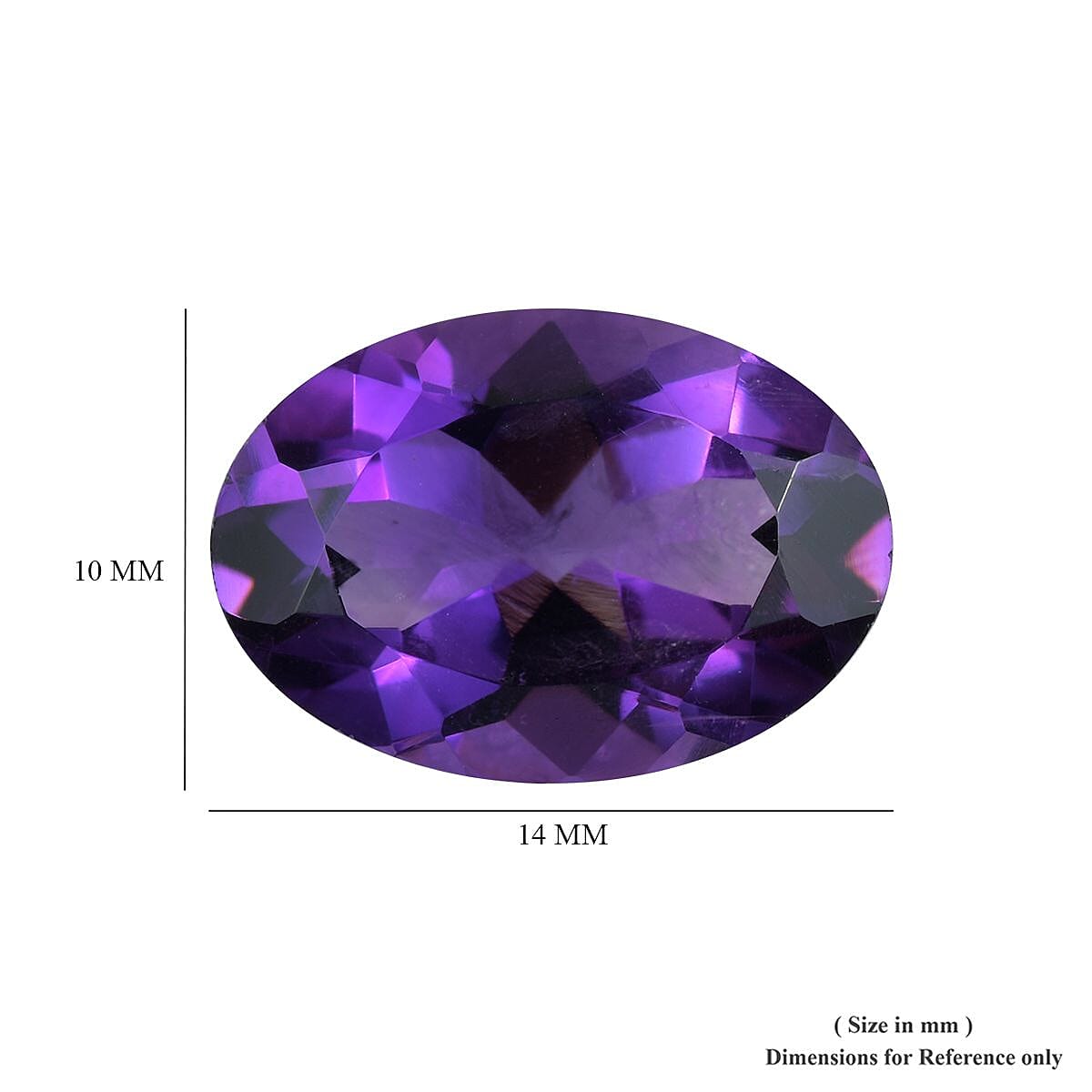 AAA Uruguay Amethyst Oval 14x10 Faceted 4.80 Cts