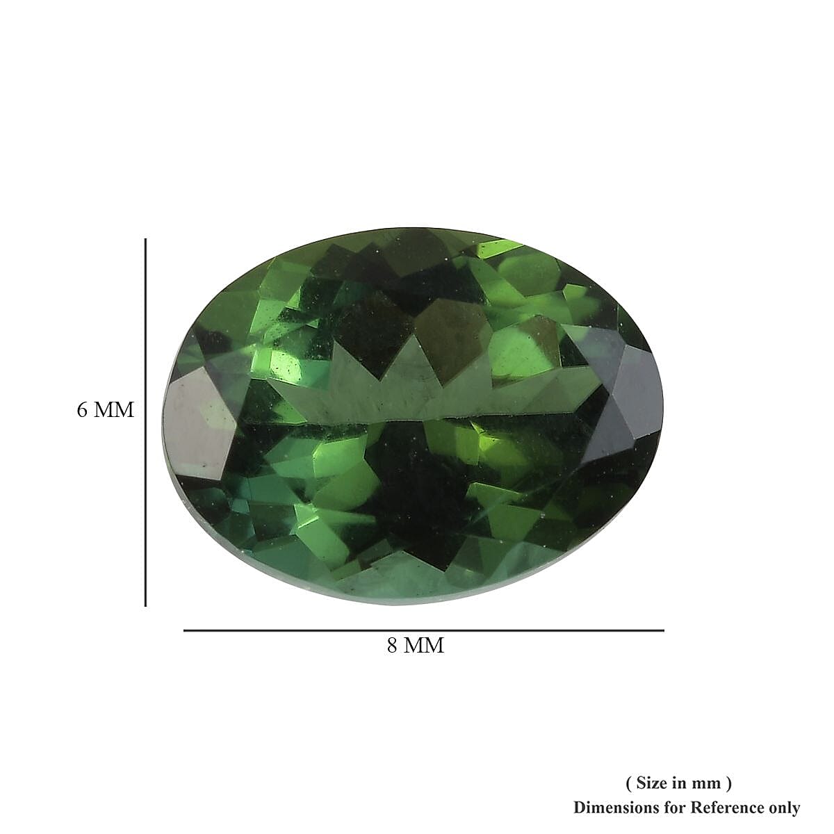 AAA Green Tourmaline Oval 8x6 Faceted 1.28 Cts