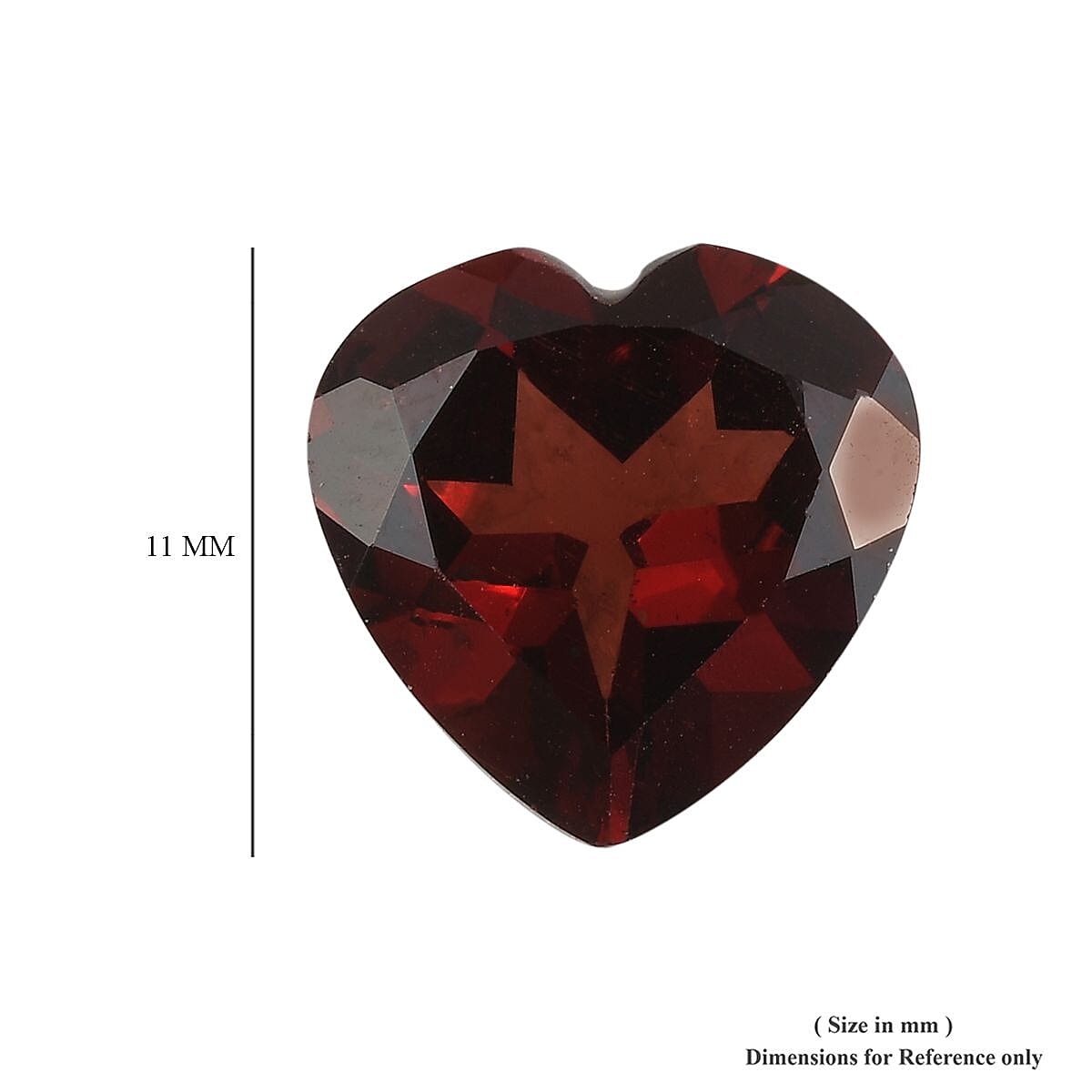 AAA Red Garnet Heart 11 Faceted 4.65 Cts