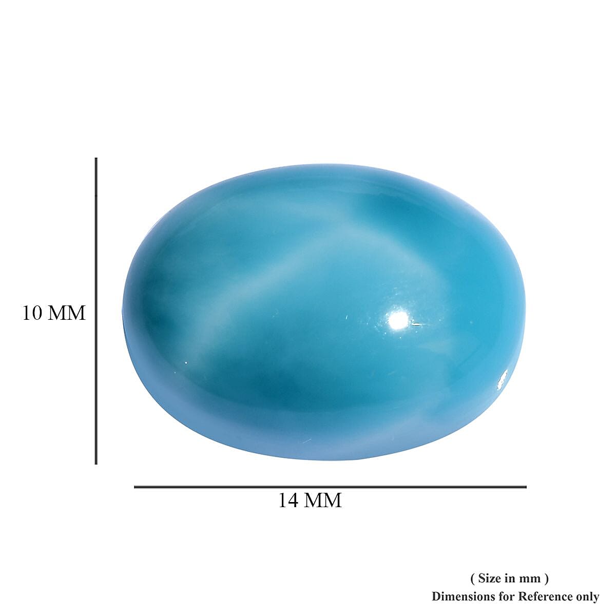 AAA Larimar Oval 14x10 Cabochon 6.15 Cts