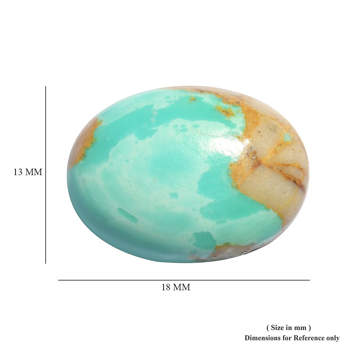AAA Royston Turquoise Oval 18x13 Cabochon 8.95 Cts