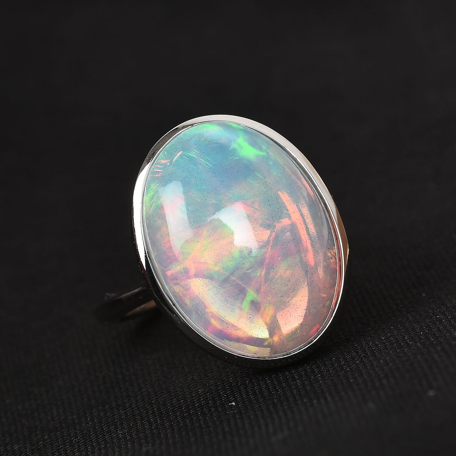 RHAPSODY 950 Platinum Ethiopian Welo Opal Ring 7.75 Ct, Platinum wt. 5.50 Gms