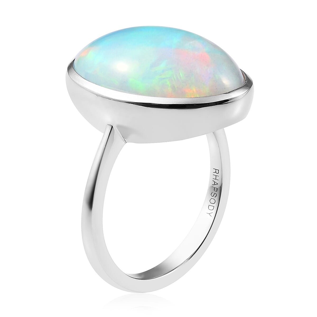 RHAPSODY 950 Platinum Ethiopian Welo Opal Ring 7.75 Ct, Platinum wt. 5.50 Gms