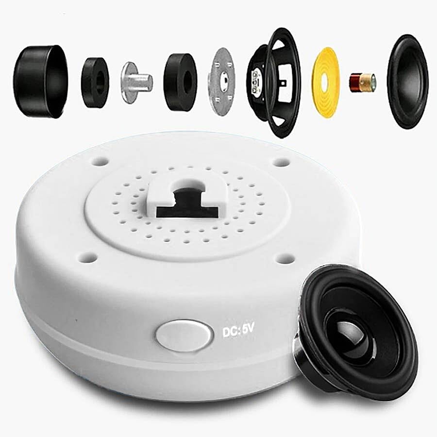 Multi Use Rain / Splash Proof Wireless Bluetooth Stereo Speaker with Built-in Mic. - White
