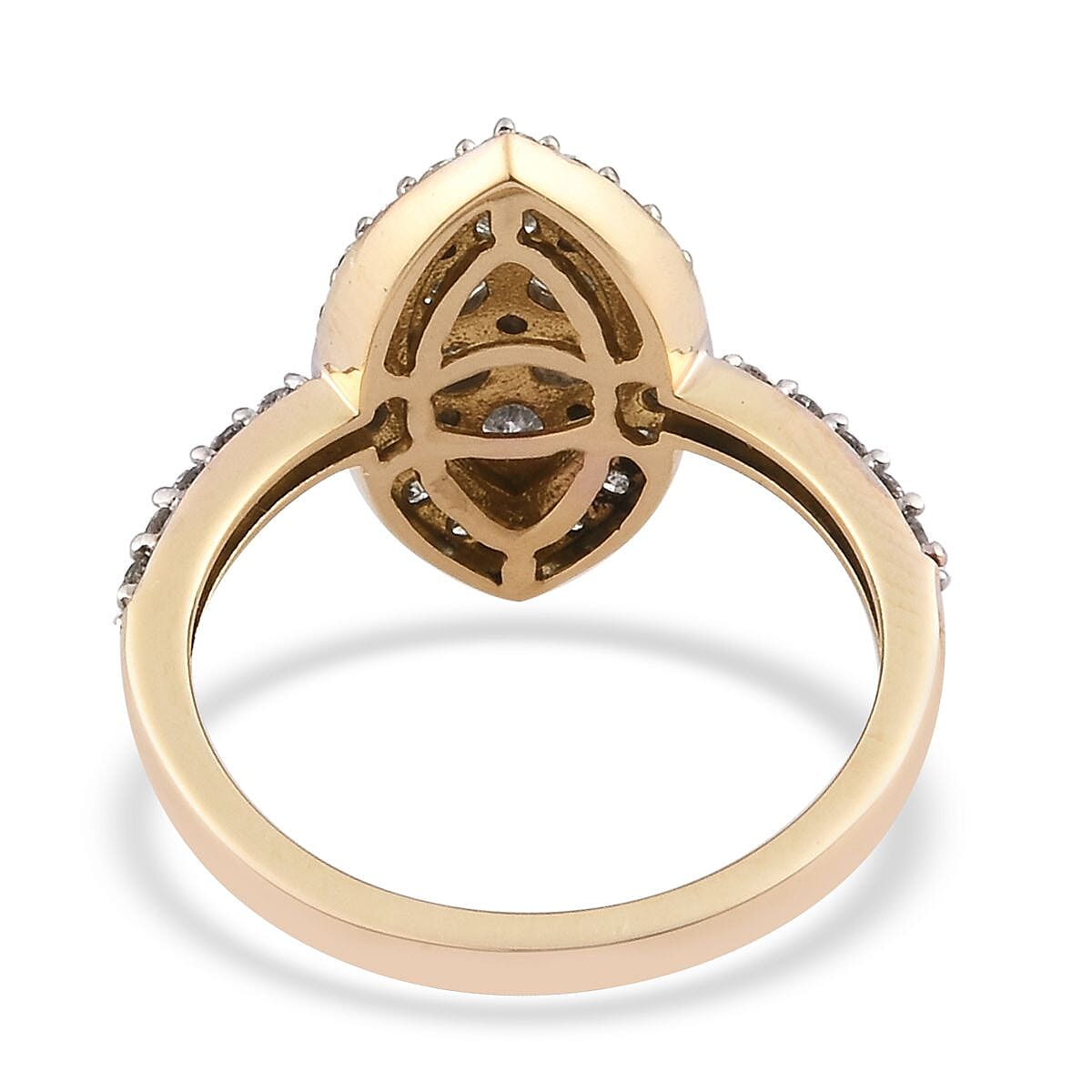 9K Yellow Gold SGL Certified Diamond (I3/G-H) Ring 1.00 Ct.