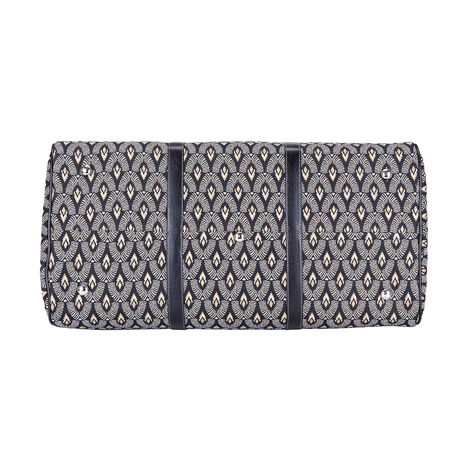 Signare Tapestry - 2 Piece Set - Luxor Art Deco Travel Bag (56X29X33cm) and Sling Bag (56X29X33cm) in Black