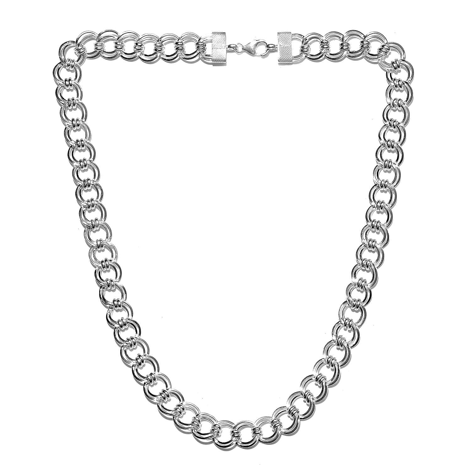 Sterling Silver Curb Necklace (Size 20), Silver wt. 47.00 Gms