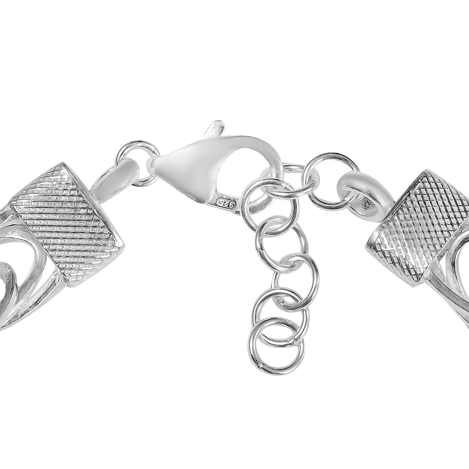 Sterling Silver Prince of Wales Bracelet (Size 7.5 with 1 inch Extender), Silver wt. 19.79 Gms