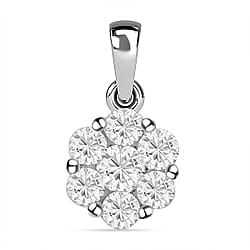 9K White Gold SGL Certified Diamond (I3/G-H) Pendant 0.50 Ct.