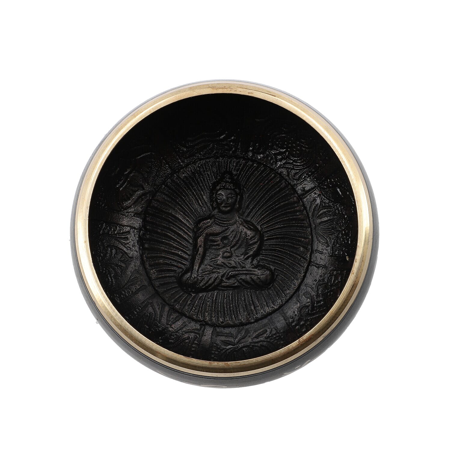 Tibetan Singing Bowl Musical Instrument for Meditation with Stick ( STICK-19X2.5 CM, BOWL 5x6X9 CM )